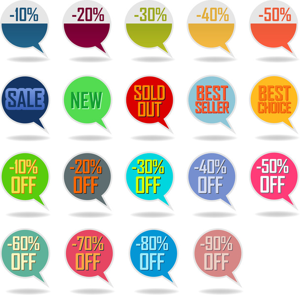 барвисті бульбашки продажів
 - Вектор, зображення
