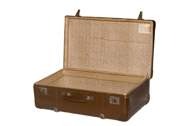 Vieille valise avec chemin de coupe
 - Photo, image