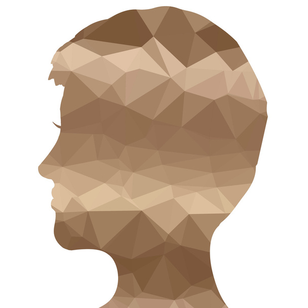 Низький силует обличчя людини
 - Вектор, зображення