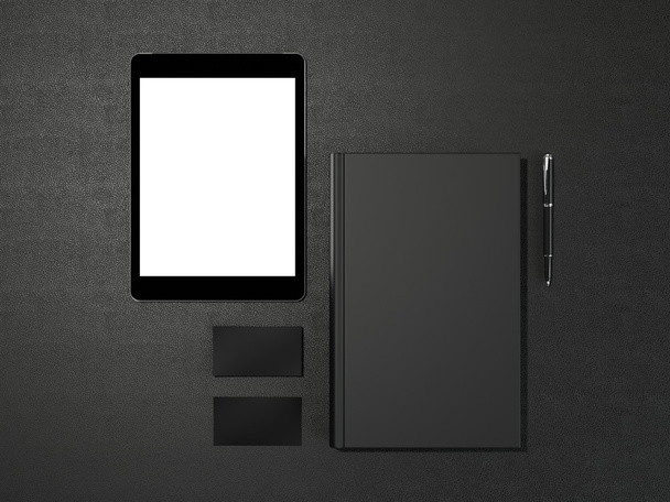 Black book and business cards - Foto, Imagem