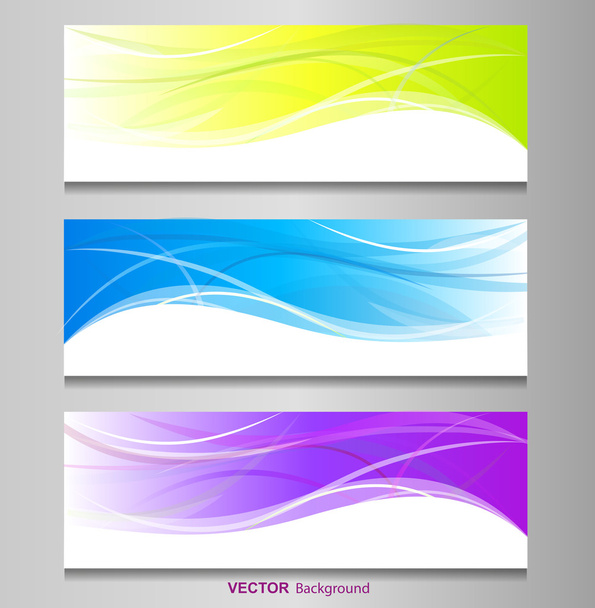 Set of color banner - Vector, Image