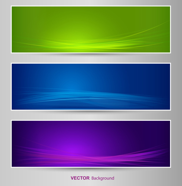 Set of color banner - Vector, Imagen