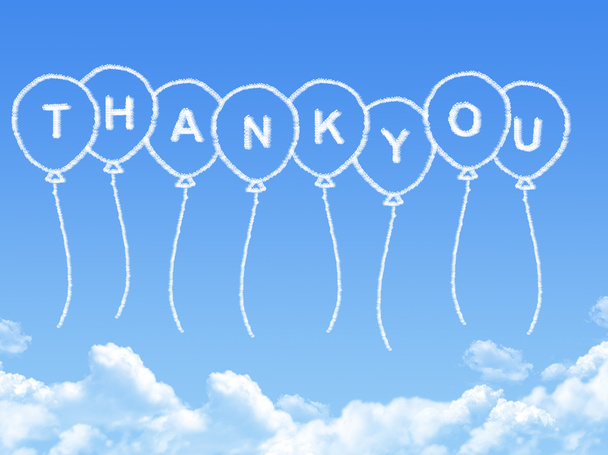 Teşekkür ederim mesaj şeklinde bulut - Fotoğraf, Görsel