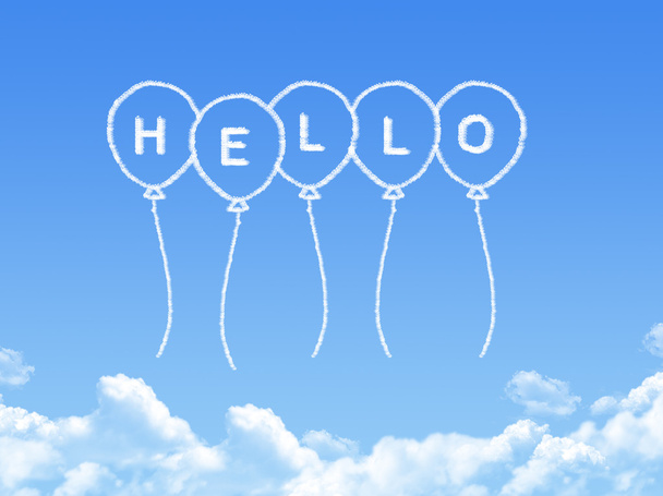Merhaba, gibi mesaj şeklinde bulut - Fotoğraf, Görsel