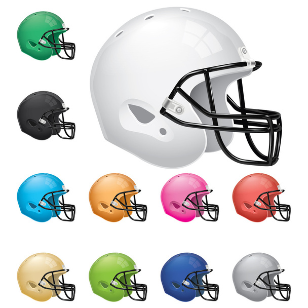Conjunto de casco de fútbol americano
 - Vector, Imagen