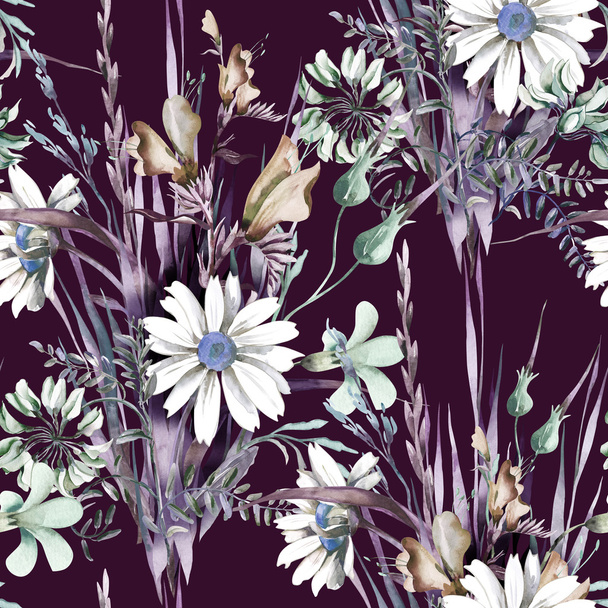 Field Flowers Seamless Pattern - Valokuva, kuva