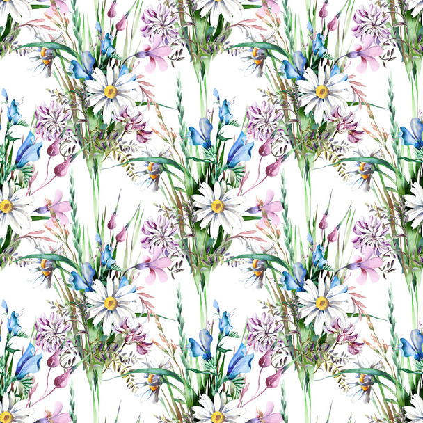 Field Flowers Seamless Pattern - Photo, Image