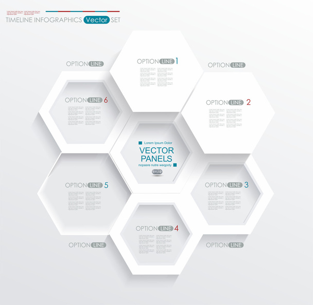 Infographic design with cells  or meshes on the grey background - Wektor, obraz