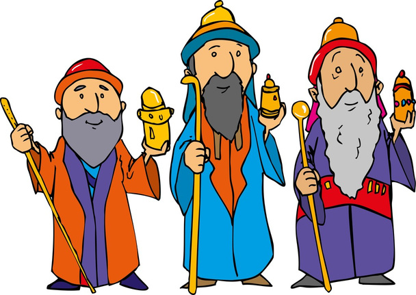 Cartoon of the three wise men - Vektor, obrázek