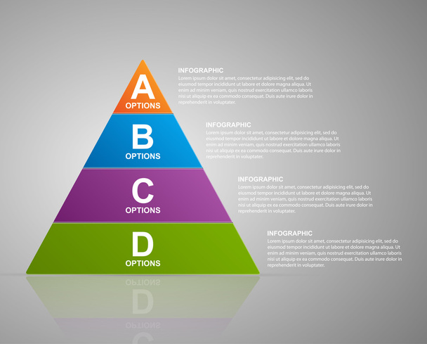 Vector infographic pyramid. Web design template. - Vector, Imagen