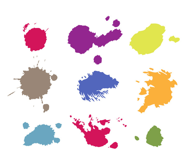 grunge χρώμα τους παφλασμούς σταλαγματιές και splatter - Διάνυσμα, εικόνα
