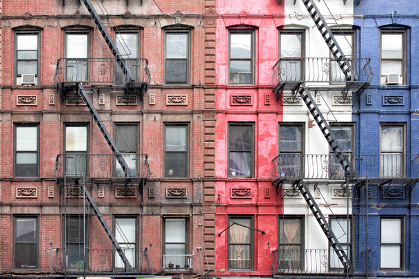 New york manhattan bâtiments détail de l'escalier d'incendie
 - Photo, image