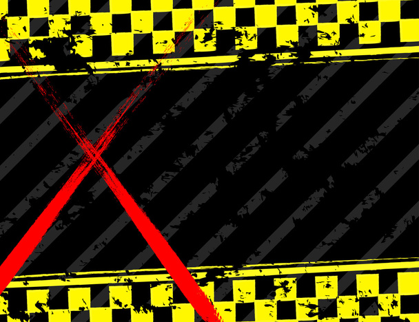Grunge, fekete és sárga háttér - Vektor, kép