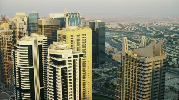 Dubai Skyline Skyscrapers Emirates Hills - Felvétel, videó