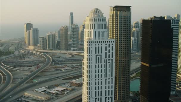 Légi Dubai felhőkarcolók Dome Tower - Felvétel, videó