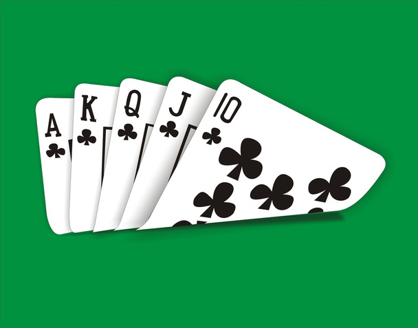 Poker clubs flush - Vector, afbeelding