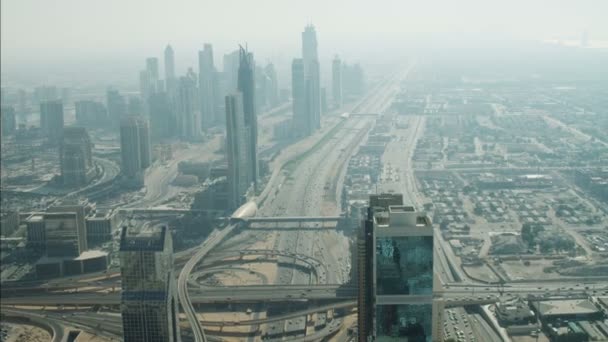 Dubai Wolkenkratzer Scheich Zayed Straße - Filmmaterial, Video