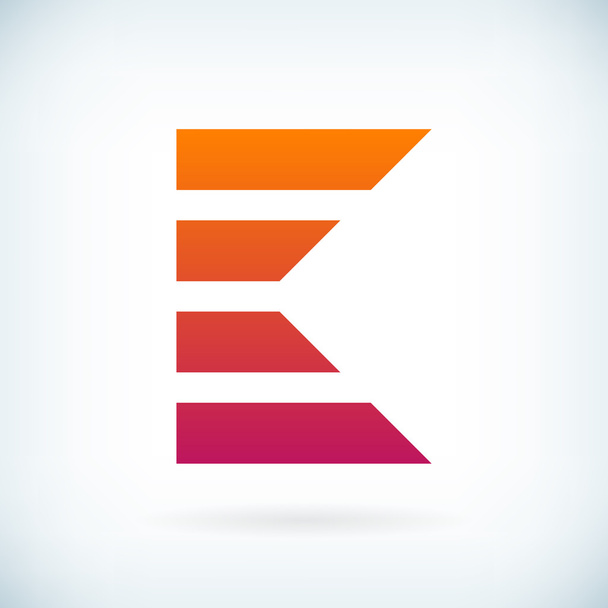 stripes letter K icon design element template  - Vector, Imagen