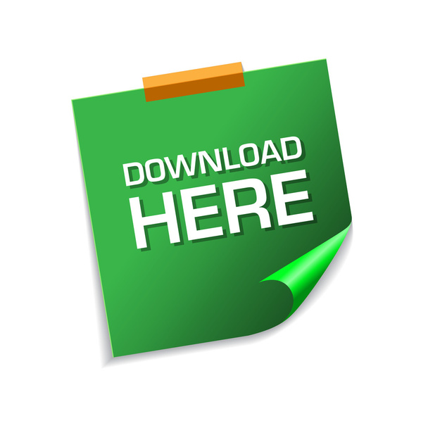 Download Here Green Sticky Notes Vector Icon Design - Vettoriali, immagini