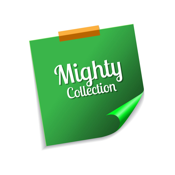 Mighty Collection Green Sticky Notes - Vektör, Görsel