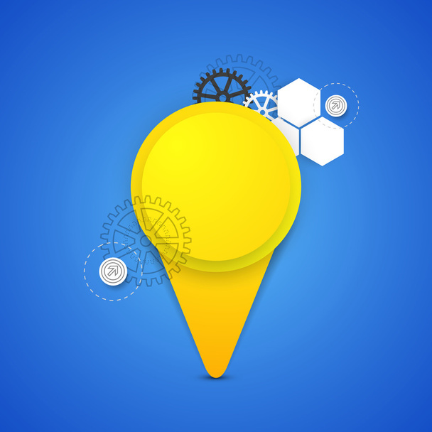 Yellow technology pointer - Vector, imagen