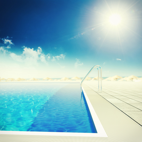 piscina de um resort
 - Foto, Imagem
