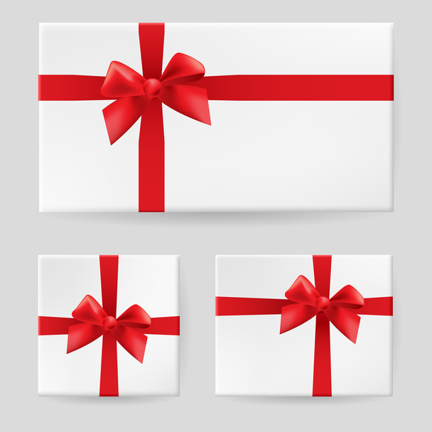Red gift bow - Vector, afbeelding