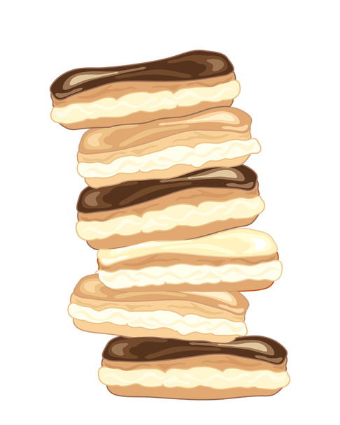 eclair stack - Vector, Image