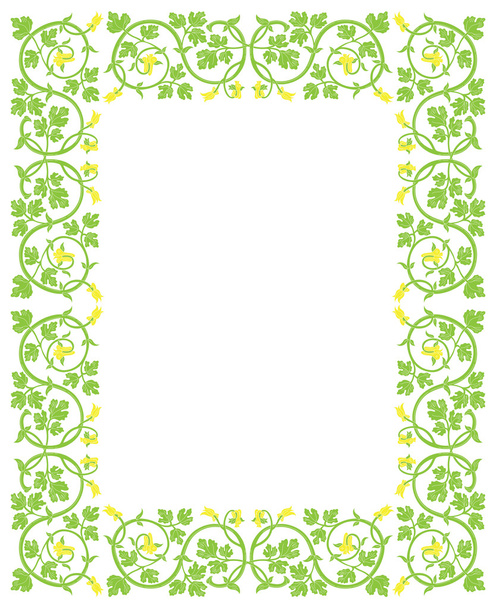 Floral frame in medieval style. - Vector, Image