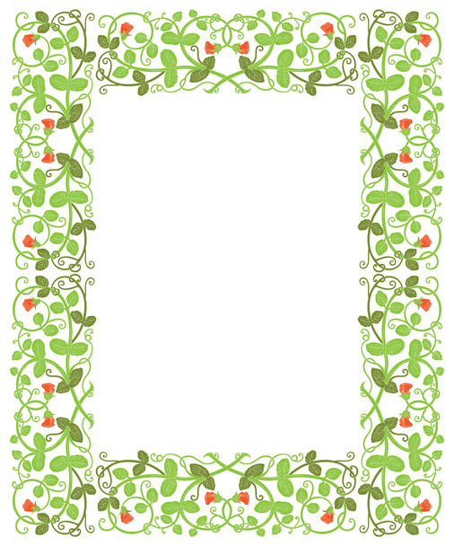 Floral frame in medieval style. - Vector, Imagen