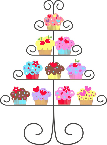 cupcake - Vettoriali, immagini