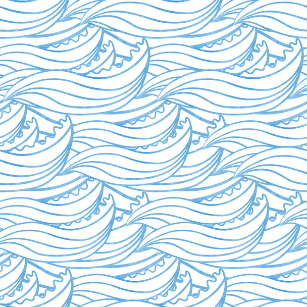 Cute blue waves - Wektor, obraz