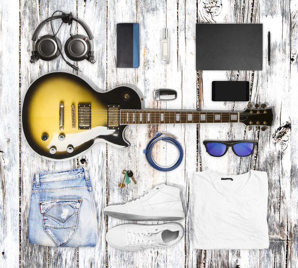 Guitar, wear and accessories - Valokuva, kuva