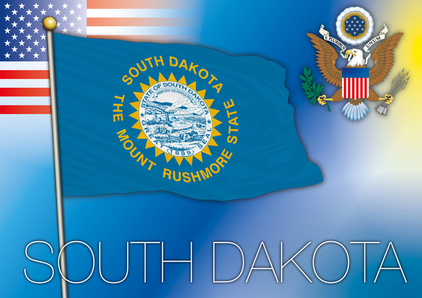 Dél-Dakota zászló - Vektor, kép