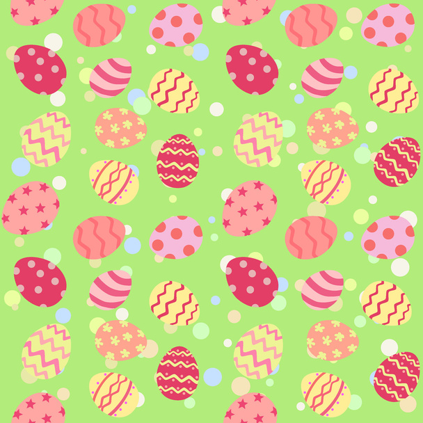 Easter Egg Seamless Pattern Pink Green - Vector, afbeelding