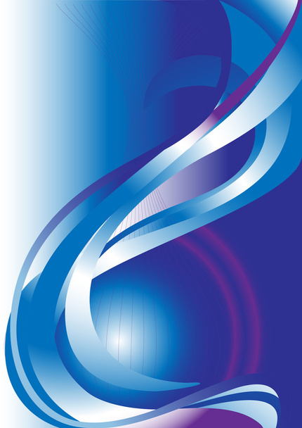 Blue and violet wave on blue background.Banner.Background. - Vector, Image