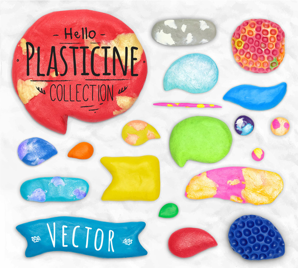 Set of plasticine sings - Vector, Image
