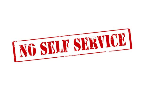 Geen self-service - Vector, afbeelding