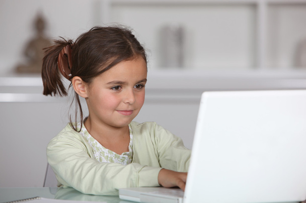 Girl on laptop - Zdjęcie, obraz