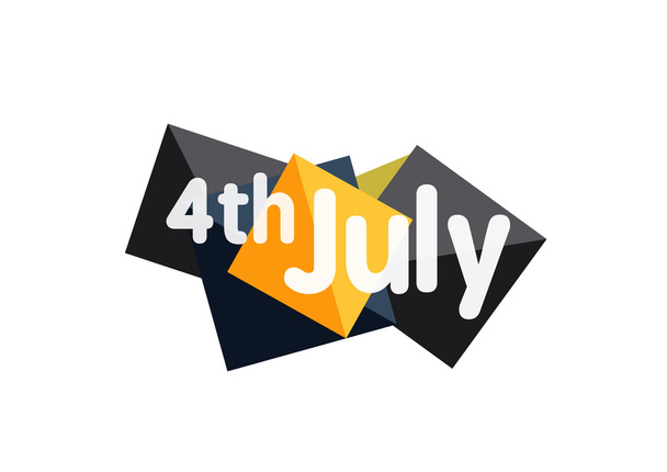 Fourth july geometric banner - Vector, Image