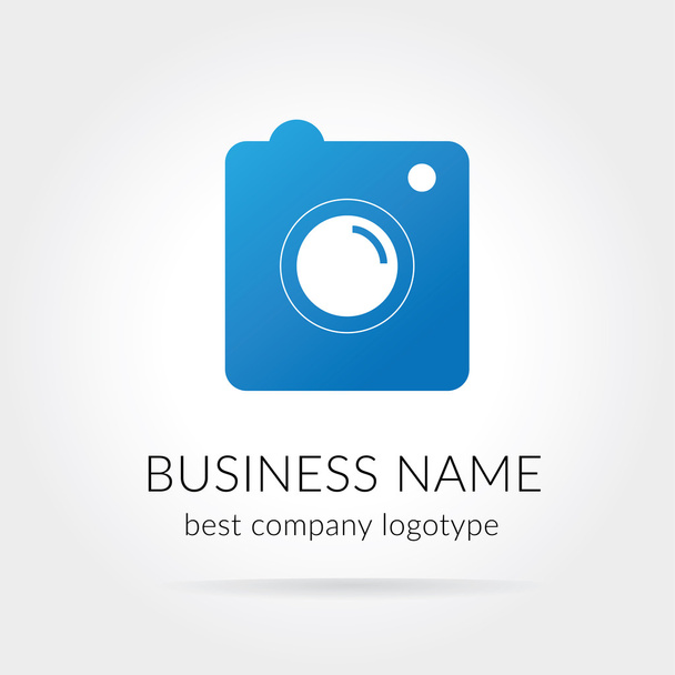 ビジネス デザインの白い背景で隔離写真ロゴのコンセプト - 写真・画像