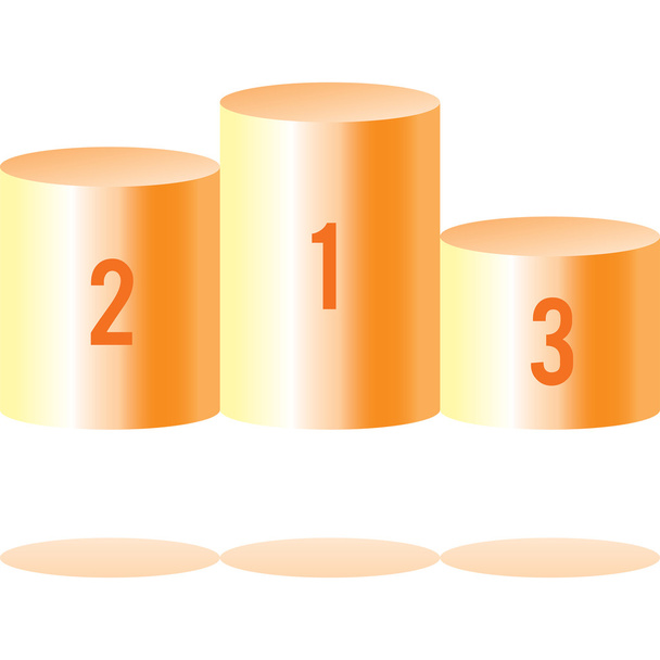 Pedestal with numbers - Vector, Image