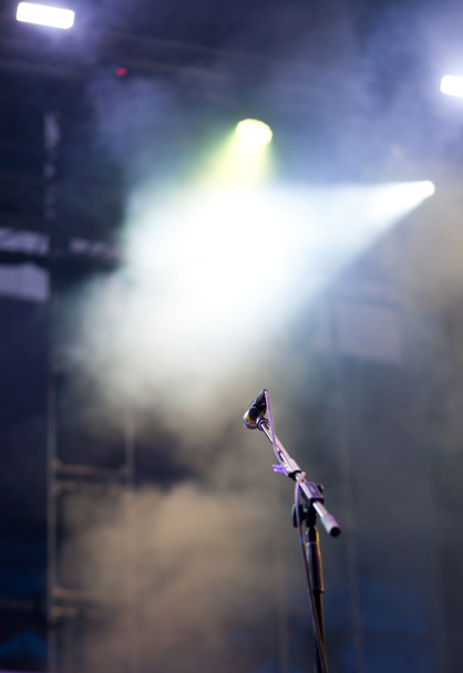 Microphone in  stage lights - Photo, Image