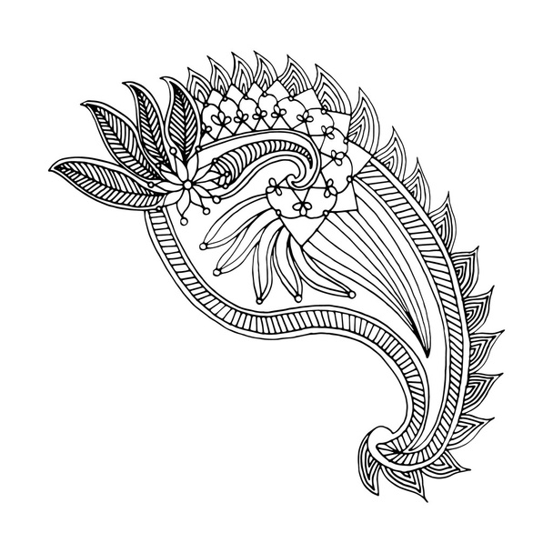 Embroidery floral design - Wektor, obraz
