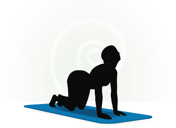 Yoga-Pose isoliert auf weißem Hintergrund - Vektor, Bild