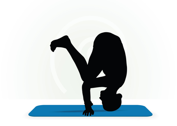 Yoga vormen geïsoleerd op witte achtergrond - Vector, afbeelding