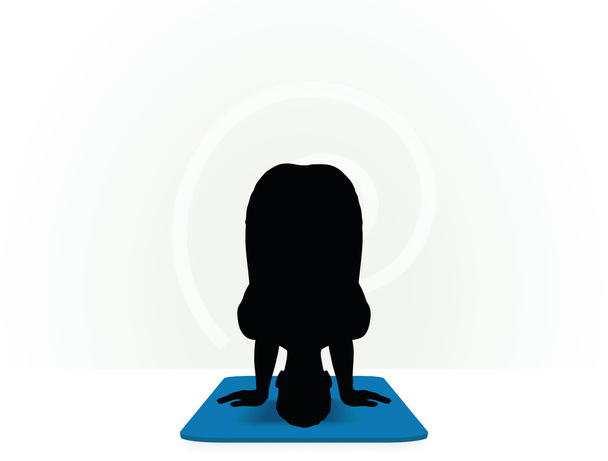 pose de yoga isolé sur fond blanc
 - Vecteur, image