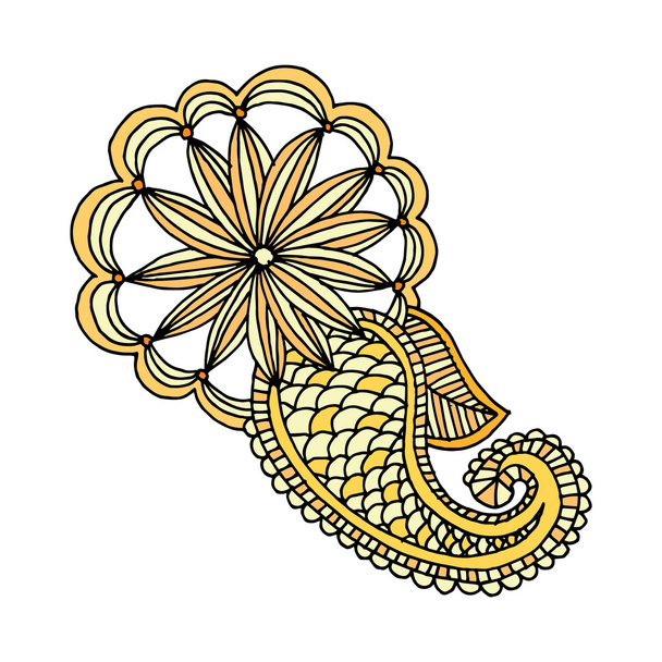 Embroidery floral design - Vector, afbeelding