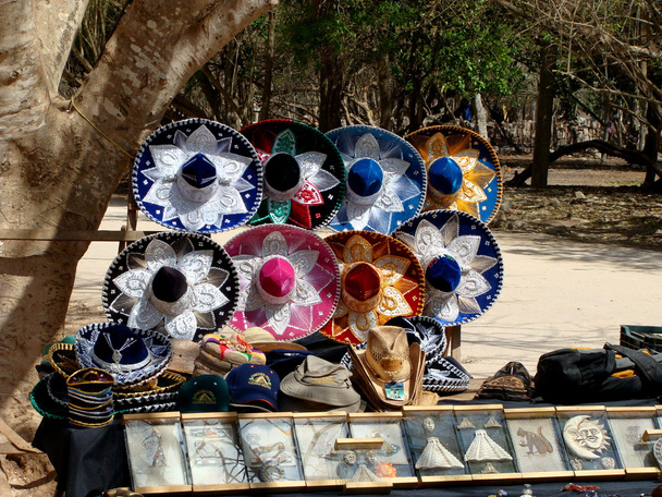 Barevné mexická sombrera Shop - Fotografie, Obrázek
