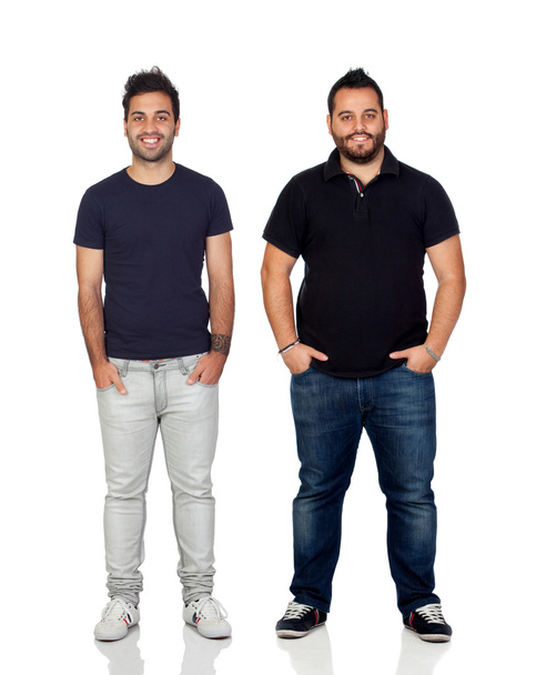 Two guys with black hair and beard - Фото, изображение